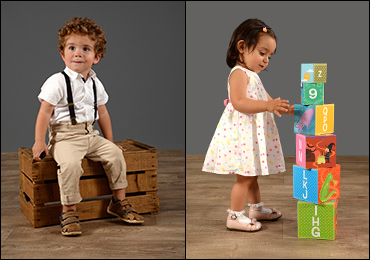 Photo portrait d'enfants en studio à Lyon