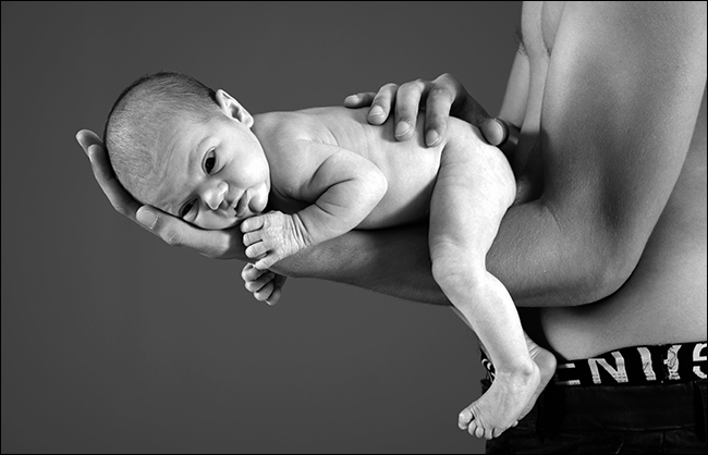 Photographie de bébé réalisée en studioà Lyon